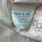 Fancy Me Vintage Pink Striped Cami Sleep  1x Xl Satin Lace Nylon Usa-made