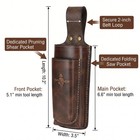 Tourbon Leather Gardening Tool Belt Holster For Pruning Shears Folding Saw Pouch