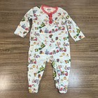 Baby Boy Christmas Sleeper  Footed Pajama Bundle Of 2 - 6 9m