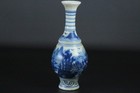 Chinese Porcelain Blue White Underglaze Landscape Vase