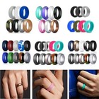 5-10pcs Silicone Wedding Engagement Ring Men Women Rubber Band Gym Sports
