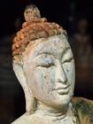 Antique Burmese Shan Lanna Seated Wooden Buddha Statue Carved Wood 8 