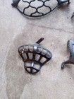 Antique  Singer Treadle Sewing Machine Table Base Wheel Guards Lot Of 6