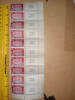 Israel 1948 Scott 10 Joyous Festivals 10m Mnh Vertical Strip Of 10 Full Tabs Og