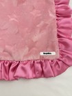 Margotmiss Boutique Pink Baby Blanket Plush Satin Trim Soft Security Lovey 12   