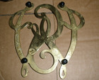 Vintage Brass Trivet George Washington Cypher 10-13 Colonial