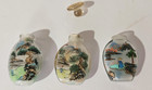 Lot Of 3 Vintage Chinese Reverse Painted Snuff Bottles - Dog cow mouse