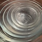 Set Of 7 Duralex Glass Nesting Mixing Bowls Clear Pressed Glass Tough  France