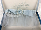 Vtg Ann Seton Wedding Garter Wilton 1983 Cake Topper Ring Bearer Pillow Case Lot
