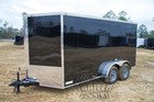 New 7 X 14 Enclosed Cargo Motorcycle Trailer With Ramp Door