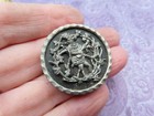 Large Vintage Button metal Picture Button Spanish Cavalier  approx  1-1 4    J18