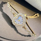 New Bracelet Wrist Watch For Woman Silver Gold Bangle Band Crystal Lady Fashion