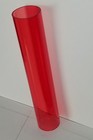 1 Pc 2 1 4  X 2  X A Nominal 12    Inch Red Clear Acrylic Plexiglass Plastic Tube