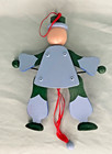 Vintage Wood Jumping Jack Wooden Pull Toy Drummer Holiday Christmas