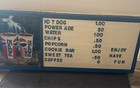 Vintage Pepsi Cola Menu Message Board Plastic 44    X 18   