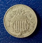 Rare Beautiful 1866 U s  5 Cent W rays Km 96