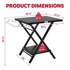 Feasto Foldable Grill Cart Outdoor Stand Table With Extra Storage Bottom Shelf