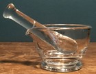 Glass 4 Oz Apothecary Carpuject Pharmacutical Mortar   Pestle Set