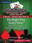 Blackjack Strategy Card - Large Edition  2 Decks  Dealer Hits Soft 17