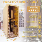 Wooden Diagon Alley Book Nook Kit Bookend Stand Bookshelf Insert Diy Bookends D