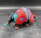 Alebrijes Oaxaca Signed Arsenio Morales Armadillo Mexican Folk Art Sculpture