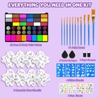 42 Colors Face Painting Kit  Water Activated Face   Body Paint Set