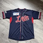 Rare Vintage Game Used Mexican League Baseball Jersey Le  n Bravos Size Xl