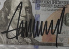 President Donald Trump Signed  100 Dollar Prop Bill - Authenticated   Coa 