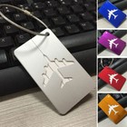 Set Of 6 - Luggage Tags Travel Suitcases Bag Tag Name Id Card Label Silver