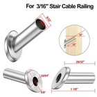 T316 Stainless Steel 30   Degree Angle Protector Sleeves For 3 16  Cable Railing