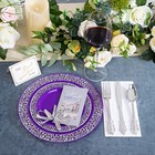 150pcs Purple Silver Plastic Plates With Silver Silverware  Silver Party Supp   