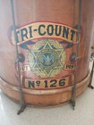 Vintage 1940s Wooden Marching Field Drum Tri-county Post 126 Jewish War   