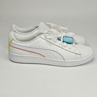 Puma Vikky V2 374512 Women   s Size 8 White Leather Lace-up Casual Sneakers Shoes