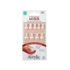 Kiss Salon Acrylic French Nails Kit Pet Peeve Real Short  3 Pack 
