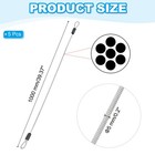5 Pcs 3 16  Dia 3 Ft  39   Vinyl Coated Stainless Steel Cable With Loops  Clear