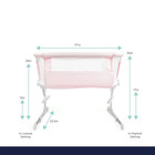 Baby Delight Beside Me Dreamer Bassinet Adjustable Height Portable Bedside Pink