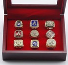 9pcs Atlanta Braves World Series Championship Rings Set With Display Case