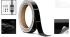Repositionable Black Gloss Vinyl Tape Roll 1 2  X 20ft - Perfect For Auto Wraps