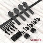 Ccjh 3-8ft Super Mini Cabinet Bypass Sliding Barn Door Hardware Kit For 2 4 Door