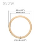 10pcs Wood Bangle Bracelets 83mm 3 27  Unfinished Natural Round Wooden Ring Log