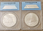 2012-p   2 Coin Set Anacs Proof Pr70 Dcam   Business Strike Ms70 Both 90  Silver