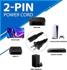 Ac 2 Prong Power Cord 3ft C7 Figure 8 Replacement Cable For 3ft  Black 