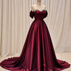 Evening Dresses Satin Formal Party Dress Elegant Off Shoulder A Line Prom Dress