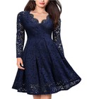 Evening Xmas Party Swing Dress Ladies Women Lace Mini Cocktail