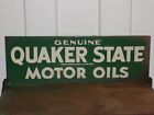Vintage Quaker State Motor Oils Metal Rack And Rack Sign