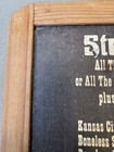 Vintage 1970   s Steak   Brew Restaurant Menu - Wood Frame Paper On Slate