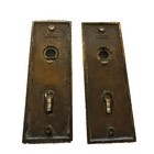 Antique Reading Hardware Elaine Cast Bronze Door Backplates Pair T231 5   X 2