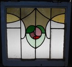 Pretty Abstract Midsize English Leaded Stained Glass Window 23 1 4  X 22 1 2 