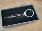 Jaguar Gunmetal Metal Keychain Key Ring Key Fob Rare Japan Unused Gift Present