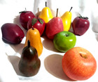 11 Pc Fake Fruit Pears Apples Plastic Life Size 2 Wood  9 Plastic